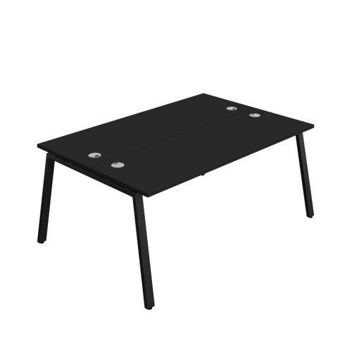 Synergy Bench with Cable Ports: 2 Person (FSC) : A-Frame Leg : 1800 600 Black/Black