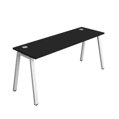 Synergy Bench with Cable Ports: 1 Person (FSC) : A-Frame Leg : 1800 600 Black/White