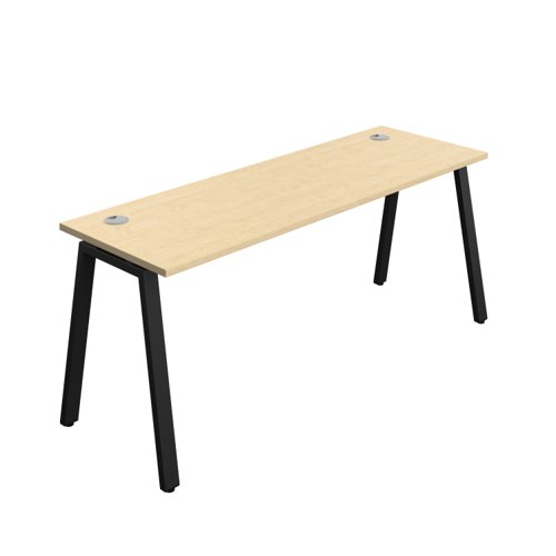 Synergy Bench with Cable Ports: 1 Person (FSC) : A-Frame Leg : 1800 600 Maple/Black
