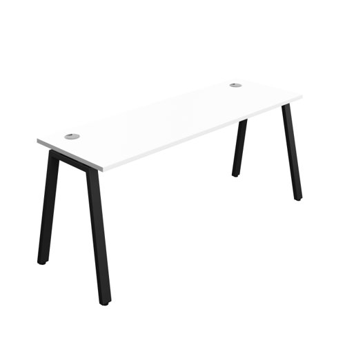 Synergy Bench with Cable Ports: 1 Person (FSC) : A-Frame Leg : 1800 600 White/Black