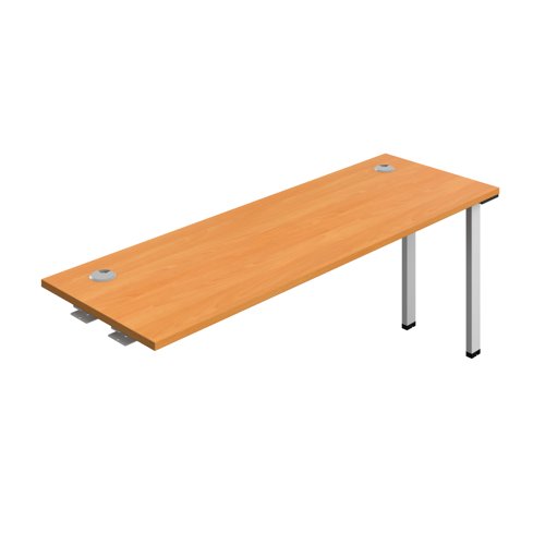 Synergy Bench Extension with Cable Ports: 1 Person (FSC) : 1800 600 Beech/Silver