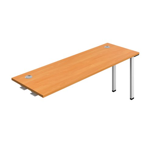 Synergy Bench Extension with Cable Ports: 1 Person (FSC) : 1800 600 Beech/White