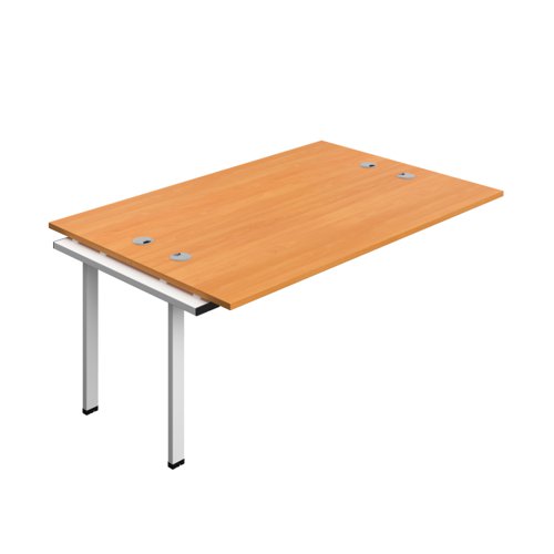 SYN1860CPBEWH2PX Synergy Bench Extension with Cable Ports: 2 Person (FSC) : 1800 600 Beech/White