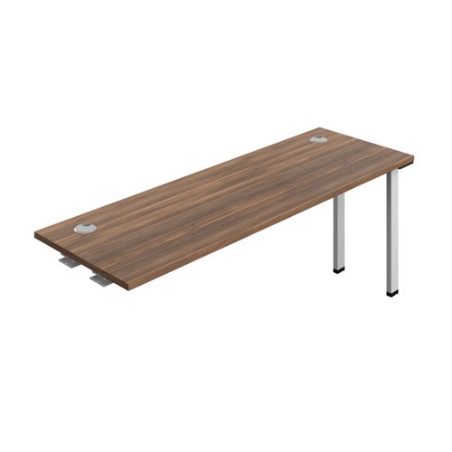 Synergy Bench Extension with Cable Ports: 1 Person (FSC) : 1800 600 Dark Walnut/Silver