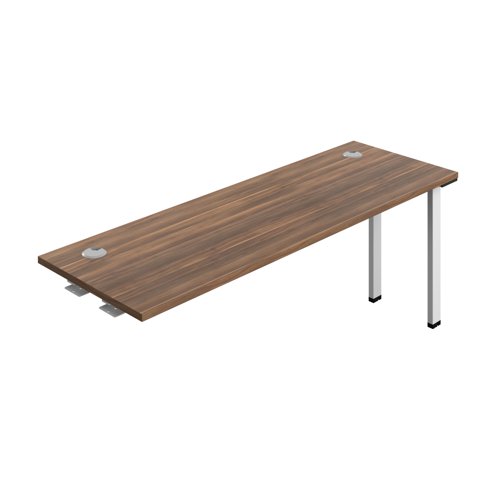 Synergy Bench Extension with Cable Ports: 1 Person (FSC) : 1800 600 Dark Walnut/White