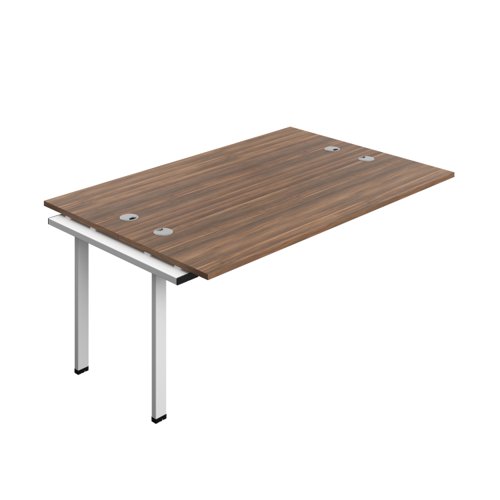 SYN1860CPDWWH2PX Synergy Bench Extension with Cable Ports: 2 Person (FSC) : 1800 600 Dark Walnut/White