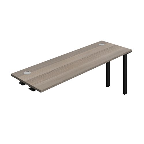 Synergy Bench Extension with Cable Ports: 1 Person (FSC) : 1800 600 Grey Oak/Black