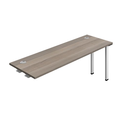 Synergy Bench Extension with Cable Ports: 1 Person (FSC) : 1800 600 Grey Oak/White