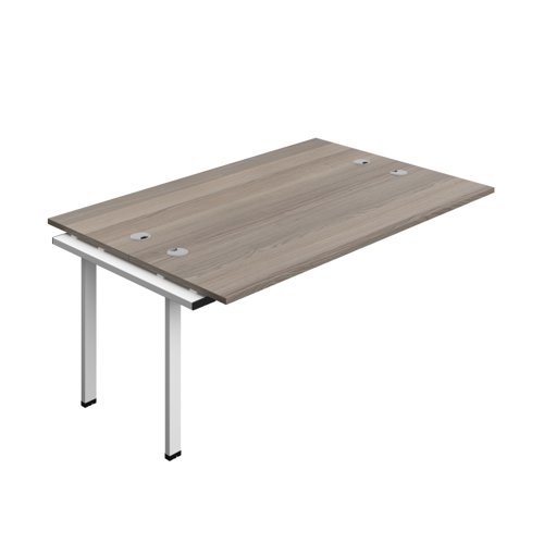 Synergy Bench Extension with Cable Ports: 2 Person (FSC) : 1800 600 Grey Oak/White