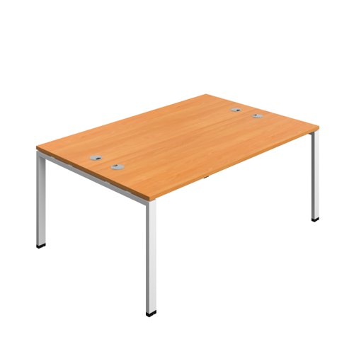 Synergy Bench with Cable Ports: 2 Person (FSC) : Goal Post Leg : 1800 600 Beech/White