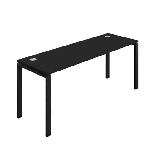 Synergy Bench with Cable Ports: 1 Person (FSC) : Goal Post Leg : 1800 600 Black/Black