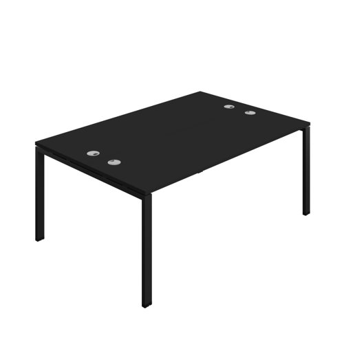 Synergy Bench with Cable Ports: 2 Person (FSC) : Goal Post Leg : 1800 600 Black/Black
