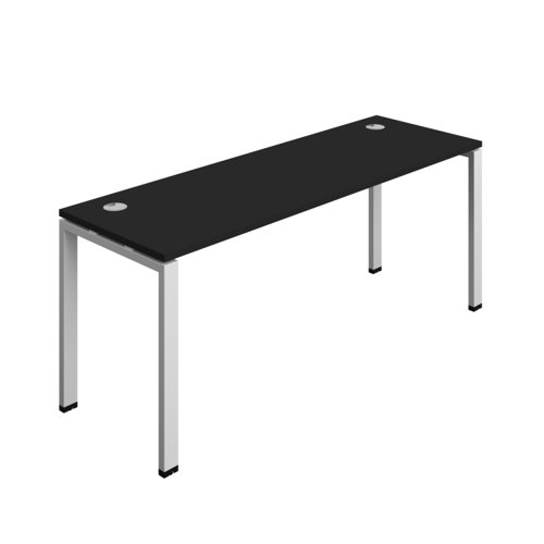 Synergy Bench with Cable Ports: 1 Person (FSC) : Goal Post Leg : 1800 600 Black/Silver