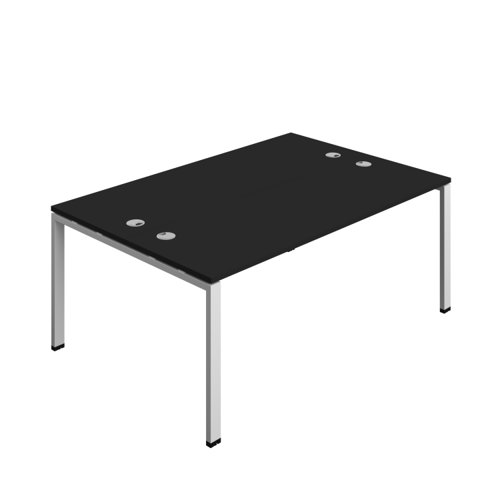 Synergy Bench with Cable Ports: 2 Person (FSC) : Goal Post Leg : 1800 600 Black/Silver