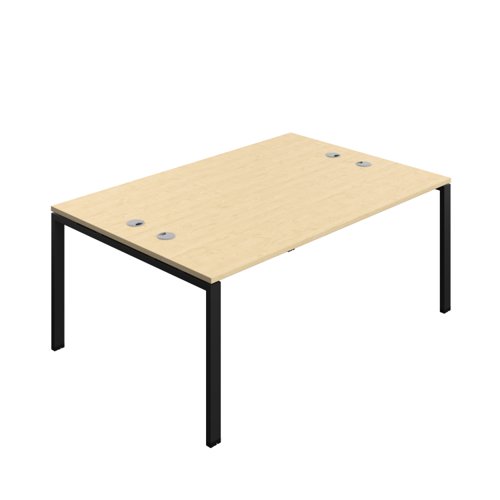 Synergy Bench with Cable Ports: 2 Person (FSC) : Goal Post Leg : 1800 600 Maple/Black