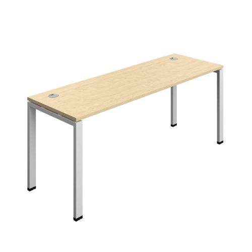 Synergy Bench with Cable Ports: 1 Person (FSC) : Goal Post Leg : 1800 600 Maple/Silver