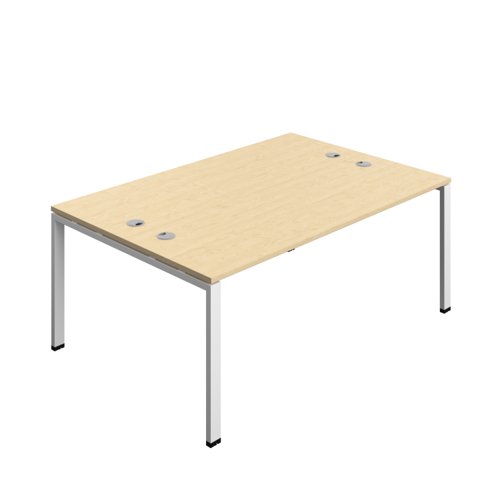 Synergy Bench with Cable Ports: 2 Person (FSC) : Goal Post Leg : 1800 600 Maple/White