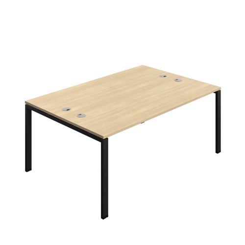 Synergy Bench with Cable Ports: 2 Person (FSC) : Goal Post Leg : 1800 600 Nova Oak/Black