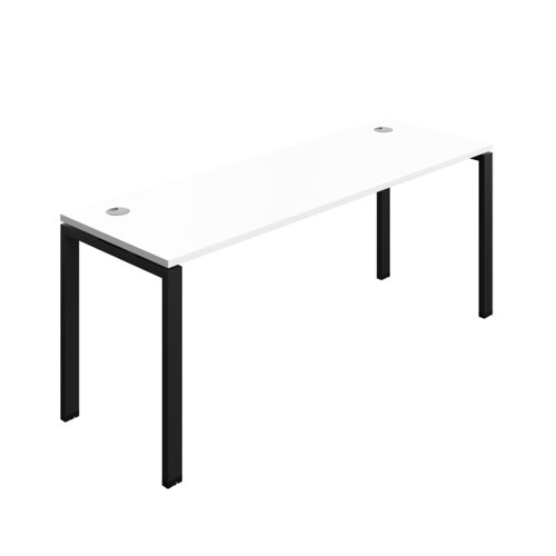 Synergy Bench with Cable Ports: 1 Person (FSC) : Goal Post Leg : 1800 600 White/Black