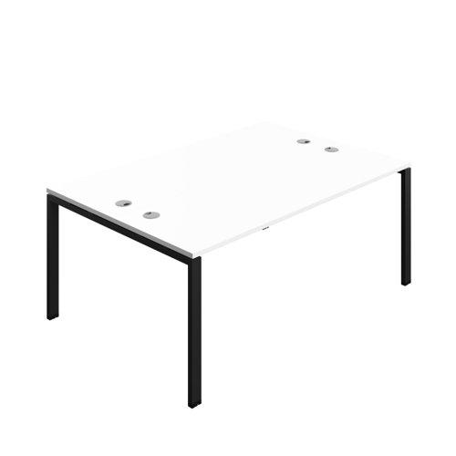 Synergy Bench with Cable Ports: 2 Person (FSC) : Goal Post Leg : 1800 600 White/Black