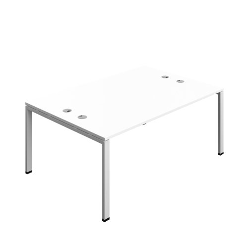 Synergy Bench with Cable Ports: 2 Person (FSC) : Goal Post Leg : 1800 600 White/Silver