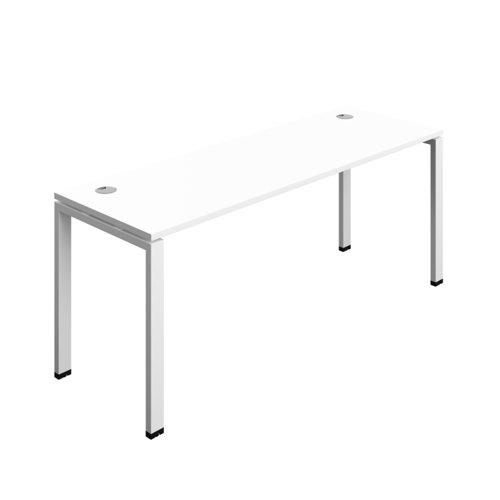 Synergy Bench with Cable Ports: 1 Person (FSC) : Goal Post Leg : 1800 600 White/White