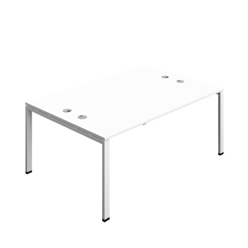 Synergy Bench with Cable Ports: 2 Person (FSC) : Goal Post Leg : 1800 600 White/White