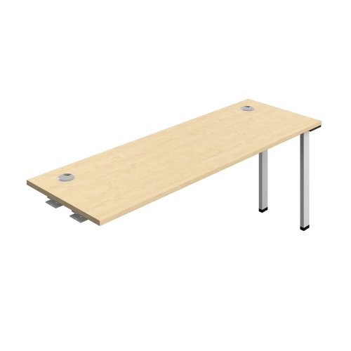 Synergy Bench Extension with Cable Ports: 1 Person (FSC) : 1800 600 Maple/Silver