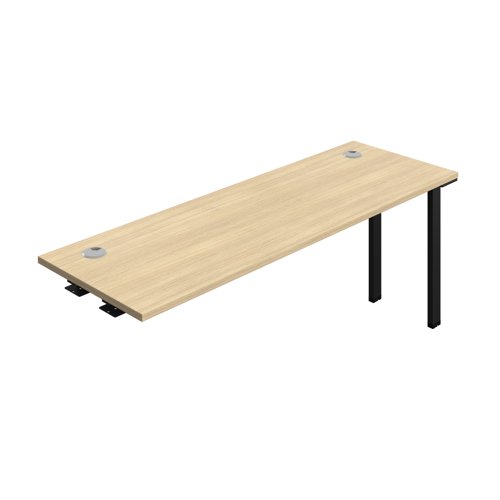 Synergy Bench Extension with Cable Ports: 1 Person (FSC) : 1800 600 Nova Oak/Black