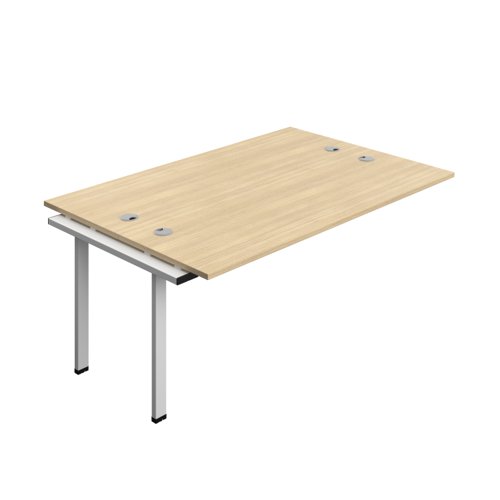 Synergy Bench Extension with Cable Ports: 2 Person (FSC) : 1800 600 Nova Oak/Silver