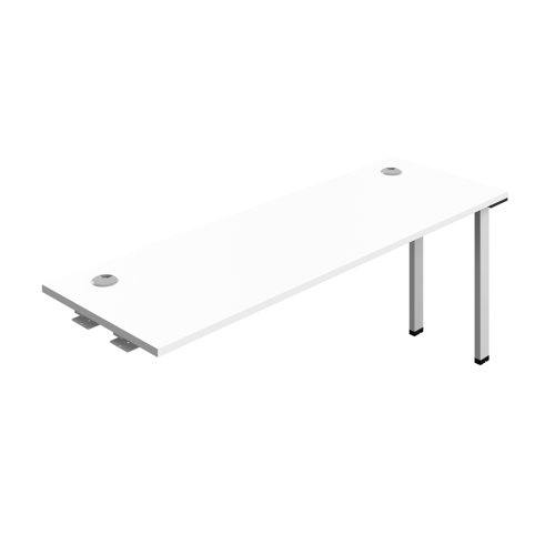 Synergy Bench Extension with Cable Ports: 1 Person (FSC) : 1800 600 White/Silver