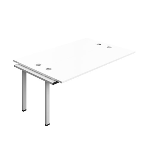 Synergy Bench Extension with Cable Ports: 2 Person (FSC) : 1800 600 White/Silver