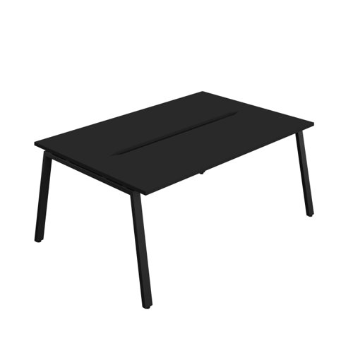 Synergy Bench with Cut Out: 2 Person (FSC) : A-Frame Leg : 1800 700 Black/Black