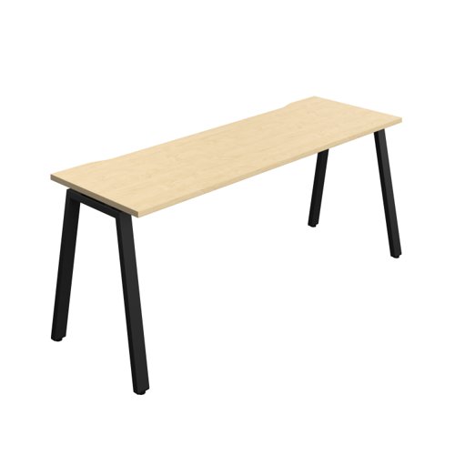 Synergy Bench with Cut Out: 1 Person (FSC) : A-Frame Leg : 1800 700 Maple/Black