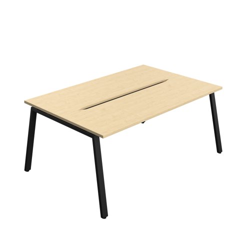 Synergy Bench with Cut Out: 2 Person (FSC) : A-Frame Leg : 1800 700 Maple/Black