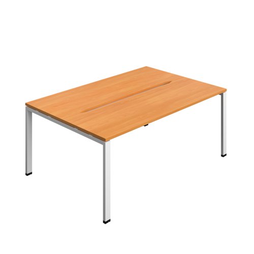 Synergy Bench with Cut Out: 2 Person (FSC) : Goal Post Leg : 1800 700 Beech/White
