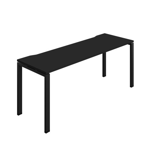 Synergy Bench with Cut Out: 1 Person (FSC) : Goal Post Leg : 1800 700 Black/Black
