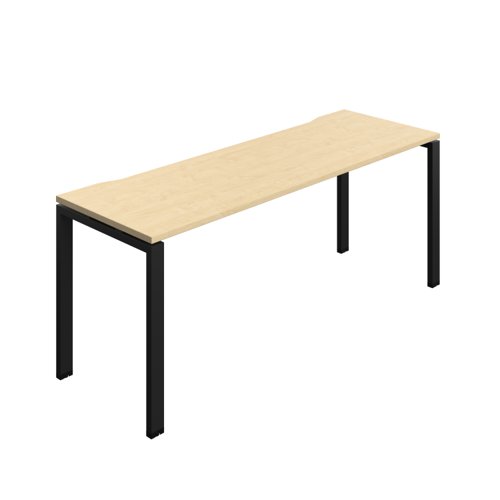 Synergy Bench with Cut Out: 1 Person (FSC) : Goal Post Leg : 1800 700 Maple/Black