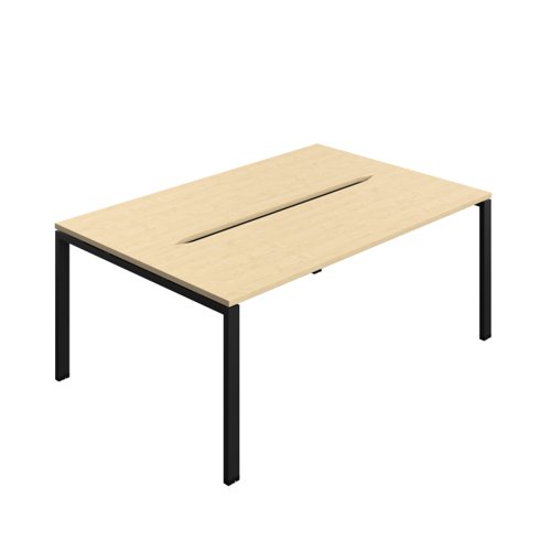Synergy Bench with Cut Out: 2 Person (FSC) : Goal Post Leg : 1800 700 Maple/Black
