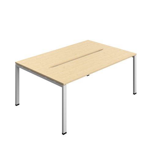Synergy Bench with Cut Out: 2 Person (FSC) : Goal Post Leg : 1800 700 Maple/Silver