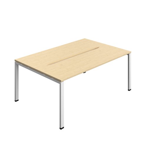 Synergy Bench with Cut Out: 2 Person (FSC) : Goal Post Leg : 1800 700 Maple/White