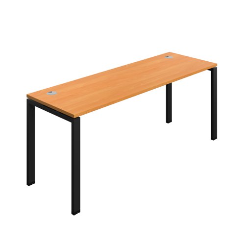 Synergy Bench with Cable Ports: 1 Person (FSC) : Goal Post Leg : 1800 700 Beech/Black