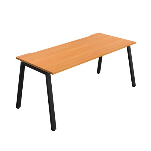 Synergy Bench with Cut Out: 1 Person (FSC) : A-Frame Leg : 1800 800 Beech/Black