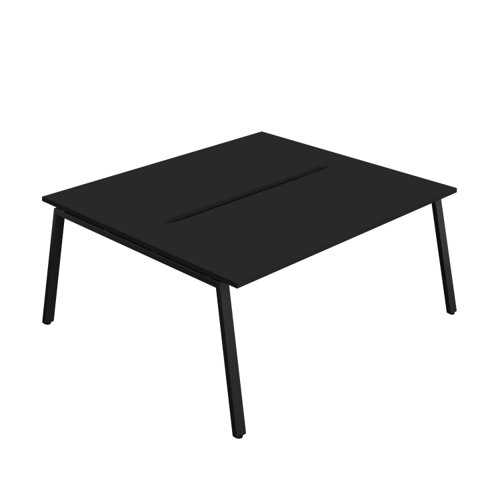 Synergy Bench with Cut Out: 2 Person (FSC) : A-Frame Leg : 1800 800 Black/Black