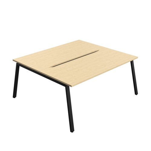 Synergy Bench with Cut Out: 2 Person (FSC) : A-Frame Leg : 1800 800 Maple/Black