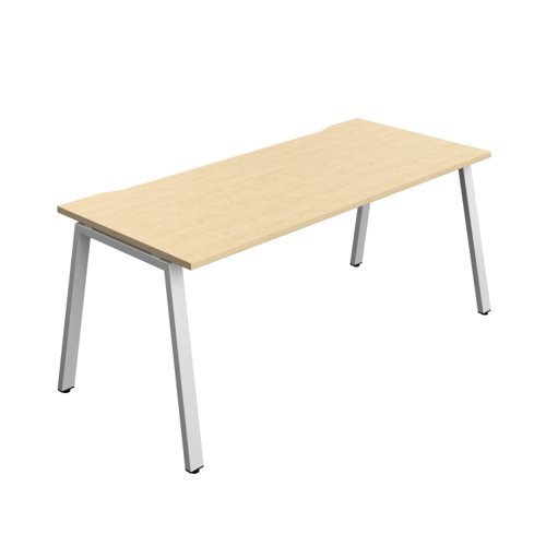 Synergy Bench with Cut Out: 1 Person (FSC) : A-Frame Leg : 1800 800 Maple/Silver