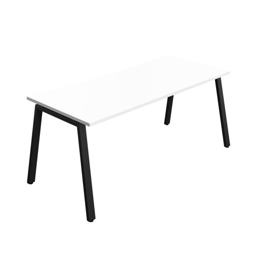 Synergy Bench with Cut Out: 1 Person (FSC) : A-Frame Leg : 1800 800 White/Black