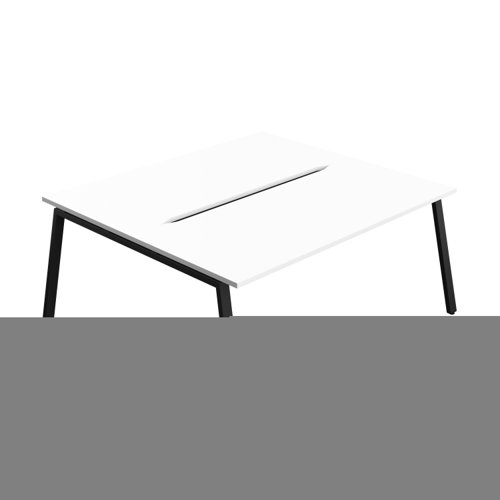 Synergy Bench with Cut Out: 2 Person (FSC) : A-Frame Leg : 1800 800 White/Black
