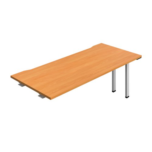 Synergy Bench Extension with Cut Out: 1 Person (FSC) : 1800 800 Beech/Silver