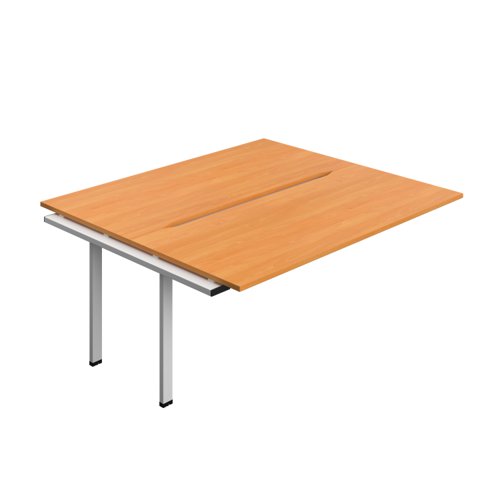 Synergy Bench Extension with Cut Out: 2 Person (FSC) : 1800 800 Beech/Silver